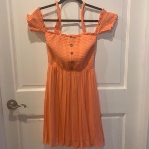 Summer Spring Easter Graduation Coral Dress.  Dress is lined
